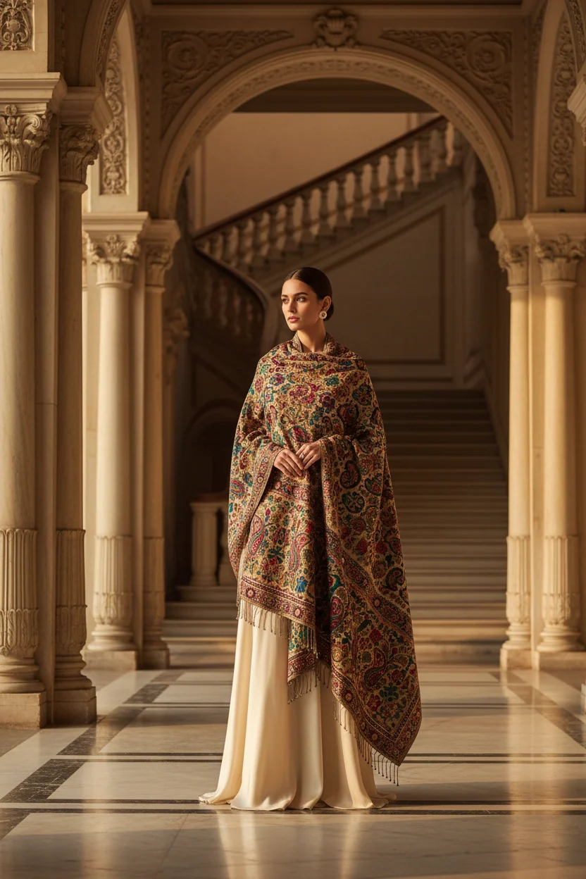 Diwali Bloom shawl